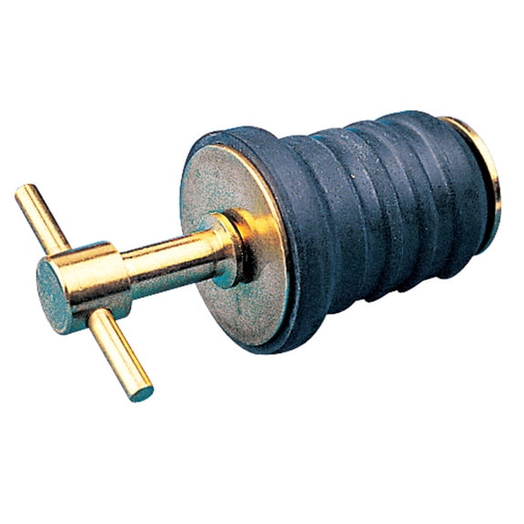 Sea-Dog 520082-1 Brass T-Handle Drain Plug - 1-1/4"