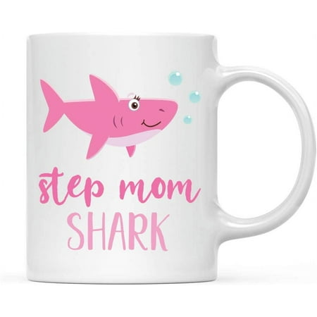 

Andaz Press Baby Shark Family 11oz. Coffee Mug Gift Step Mom Shark 1-Pack Shark Do Do Do Gift Idea Birthday Christmas Gifts for Step Mom