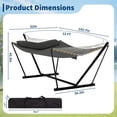 thumbnail image 5 of 2 Person Outdoor Hammock with Stand, Heavy Duty Portable Double Hammock with Balance Rope, MAX 450 LBS Capacity for Patio, Backyard, Garden, Beach, 5 of 8