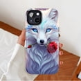 thumbnail image 2 of Fantasy Fox Rose Art Phone Case Compatible with iPhone 11/12/13/14/15/16 Pro Max Plus, Enchanting Design for Fantasy Fans & Gift Givers, 2 of 9