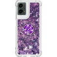 thumbnail image 2 of Compatible with Motorola Moto G 5G 2024 Case Glitter Liquid Clear Bling Moving Sparkle with Ring Diamond Kickstand TPU Girly Women Cute Phone Case for Moto G 5G 2024 Purple YBZ, 2 of 14