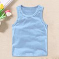 thumbnail image 2 of XXWXYD Kids Toddler Girls Cotton Sleeveless Tank Tops - Summer Breathable Solid Color Basic Tees Undershirts Vest for Baby Boys Girls, 2 of 6