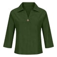 thumbnail image 6 of Vinsonshop Linen Shirt Women Summer Gauze Shirts Collared Shirts Summer Cotton Shirts Beach Fashion Linen Clothes for Women Elegant Beach Vacation Clothes (S-5XL), 6 of 7