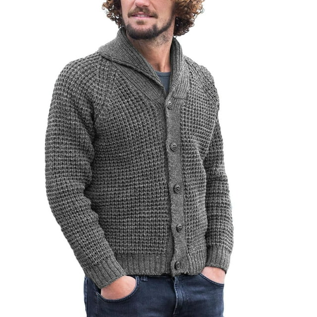 TIMIFIS Mens Cardigan Sweater Casual Button Long Sleeve V Neck Cable Knit Sweaters Loose Casual Cardigans Fall/Winter CoatFall/Winter