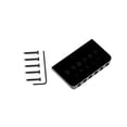 thumbnail image 3 of Mistaha Black Metal Hardtail Guitar Bridge Assembly for 6 String Stratocaster and Telecaster Style Guitar, 3 of 6