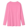 thumbnail image 5 of Girl Shirts Girl Clothes Size 10-12 Girls Long Sleeve Shirts Kids Casual Crewneck Soft Side Slit Tunic Tops Blouse Pink 4-5 Years, 5 of 5