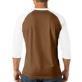 thumbnail image 6 of Men’s Athletic Cotton Baseball T-Shirt Three Quarter Sleeve Casual Top, 6 of 8