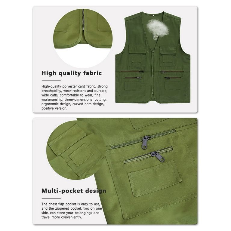 Men's Outdoor Travel Photo Vest Multi Pockets Cotton Vest