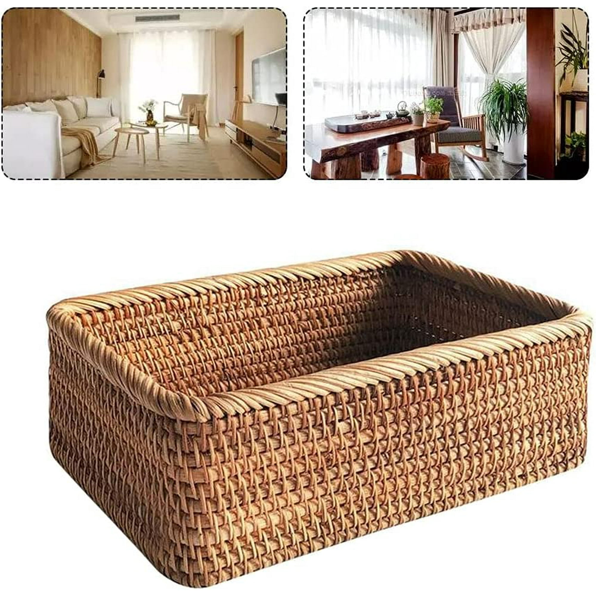 FABLCREW Panier De Rangement Hexagonal En Rotin Panier à Fruits Tressé