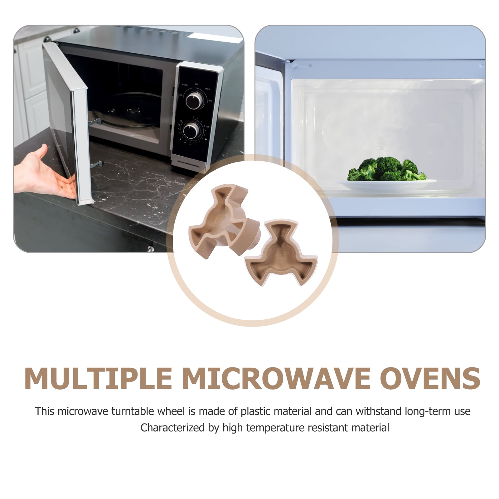 Supporto Giradischi Microonde Universale - 2 Pezzi, Piastra Drive Cog Per Forni A Microonde - Foto 5