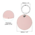 thumbnail image 2 of Uxcell Leather Keychain Blanks, 4 Pack Round PU Leather Key Fob with Key Rings, Pink, 2 of 6