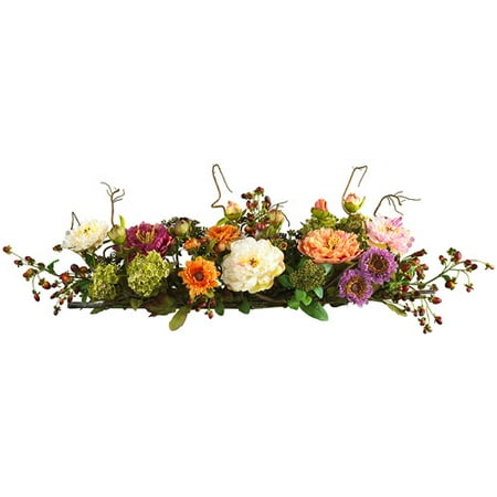 Mixed Peony Centerpiece Silk Flower Arrangement