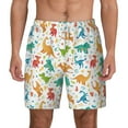 thumbnail image 2 of Goofa Dinosaur Printed Men's Swim Trunks Board Shorts Quick Dry Mens Swimming Trunks with Compression Liner,Breathable Fit Hawaii Beach Shorts-XX-Large, 2 of 9