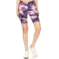 thumbnail image 2 of Womens High Waist Ultra Soft Printed Fashion Biker Shorts, 2 of 4