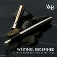 thumbnail image 5 of Wordsworth & Black Fountain Pen Set, 18K Gilded Medium Nib, Includes 24 Pack Ink Cartridges, Ink Refill Converter & Gift Pouch, Gold Finish, Calligraphy, [Silver Gold], Perfect for Men & Women, 5 of 8