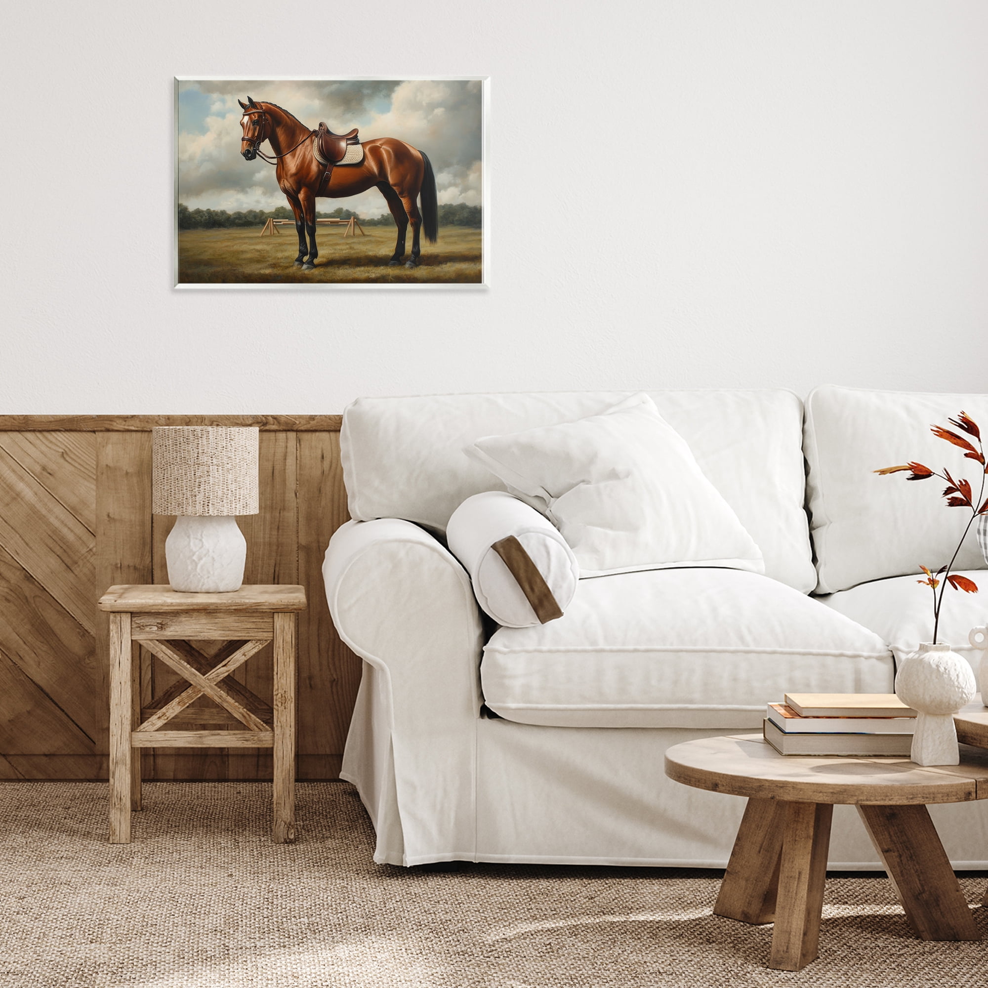 Stupell Industries Red Mare in Pastoral Landscape Wall Plaque Art, design by Petal Prints Design