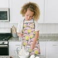 thumbnail image 4 of Pink Hedgehog Rose Pattern Kids Aprons for Girls and Boys,Adjustable Neck Strap Toddler Aprons for Kids Cooking Baking, 4 of 6