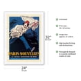 thumbnail image 2 of Paris News (Nouvelles) - The Great Midday Daily - Vintage French Advertising Poster by Jean d'Ylen c.1931 - Japanese Unryu Rice Paper Art Print 24 x 32 in, 2 of 4