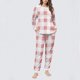 thumbnail image 1 of Conjunto de top y pantalones de poliéster con bolsillos largos y estampado de cuello redondo informal para mujer, 1 of 5