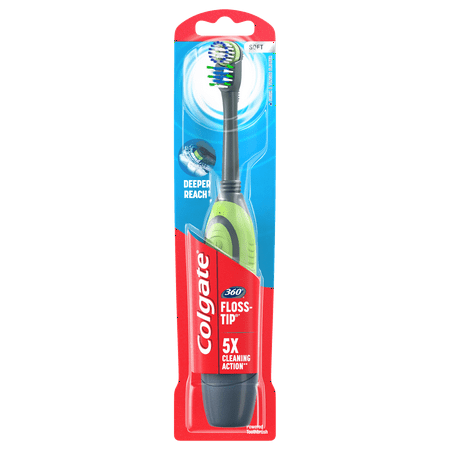 Colgate Total Advanced Floss-Tip Battery Powered Toothbrush, (Best Battery Powered Toothbrush Reviews)