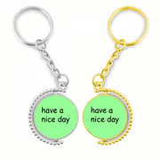 Nice Day New Day Rotating Rotating Key Chain Ring Accessory Couple Keyholder
