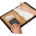 thumbnail image 2 of shiyou-Spiral Notebooks Zipper PU Leather Cover Binder Rings Portfolio A5 Lined Paper Note Books with Calculator Pen Holder Card Slots Design for School Business Office Working, 2 of 4