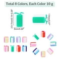 thumbnail image 6 of 80G 8 Colors Handmade Polymer Clay Beads Column Mixed Color 5x3.5~7mm Hole: 1.8mm 10g/color for DIY, 6 of 7