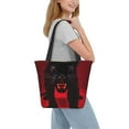 thumbnail image 2 of Horeoi Panther Red Background Print Shoulder Bag for Women Large Capacity Zipper Tote for Shopping Beach Travel Gym with Inner Pocket, 2 of 7