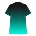 thumbnail image 4 of Offres jusqu'à 70 % de Réduction! Hauts d'Été pour Femmes 2024 Grande Taille Mode Dégradé Imprimé Amusant Décontracté Fermeture Éclair Manches Courtes Blouse Cadeau pour Femmes en Solde, 4 of 5