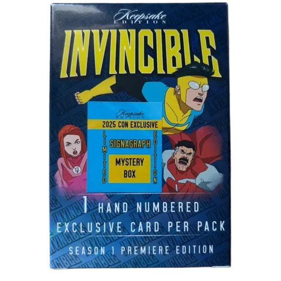 2025 Invincible Season 1 Keepsake Premiere Edition Con Exclusive Laser Signagraph /100 or less Mystery Box (1 Card)