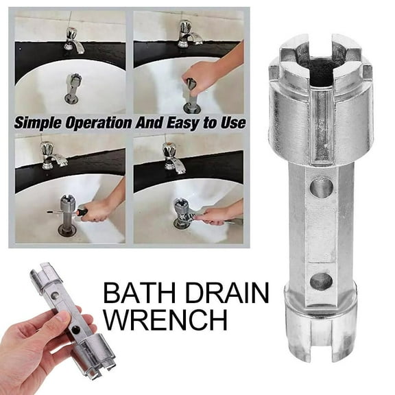 Misterolina TubDrain Remover Wrench Tub Drain Wrench Tub Dual Wrench Drain Ended Remo
