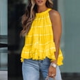 thumbnail image 2 of Heliisoer Blouse à Col Rond Imprimé Mo pour Femme Sans Manches à Manches Décontractées, 2 of 5