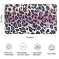 thumbnail image 3 of Pink and Blue Of Leopard Print Bathroom Rugs Mat,Non Slip Microfiber Bathroom Rug,Rubber Backing,Soft Bathroom Mats for Bathroom Floor,Tub and Shower,17x30in(43x75cm), 3 of 5
