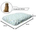 thumbnail image 2 of Breakfast Pet Bed, Morning Eggs Sunny Side up with Fresh Basil Herbs Healthy Omelet, Resistant Pad for Dogs and Cats Cushion with Removable Cover, 24" x 39", Pale Blue Marigold White, by Ambesonne, 2 of 4