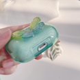 thumbnail image 5 of Compatible con funda para Airpods con niñas, diseño de mariposa con purpurina transparente y suave, funda de TPU suave para Airpods 2 y 1, linda para Airpods (verde menta), 5 of 5