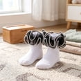 thumbnail image 4 of Abcomgle Girls Ruffle Socks Toddler Lace Frilly Dress Socks Fold Over Church Fancy Socks for Little Kids Big Girl Black, 4 of 6