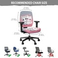thumbnail image 6 of SCRAWLGOD Cat Love Gray Pink 2 Piece Sets Cozy Office Chair Slipcover Stretch Scratch Resistant High Back Chair Covers Easy to Install Universal Desk Chair Slipcovers, 6 of 7