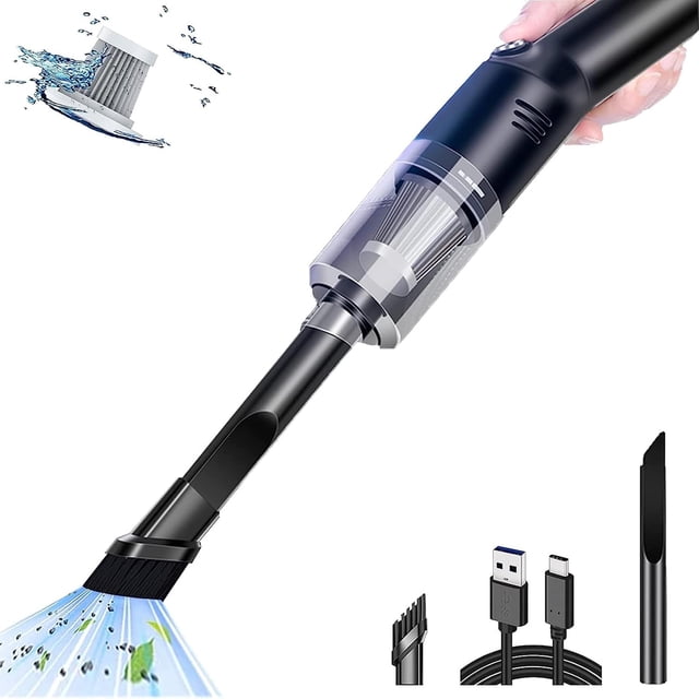 Aspiradora de Mano, Aspirador de automóviles. 12000PA Aspiradora Inalámbrico Coche, Aspiradora USB Cargar, Pequeño Mini Aspirador, para Coches,Hogar, Oficina, Sofas, Pelos Mascotas