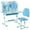 Blue, variant on AOJA Kids Study Desk and Chair Set, Height Adjustable Functional Children's Learning Table with Reading Rack, Bookshelf and Drawer, Ergonomic Desk Chair for 3-18 Years Old