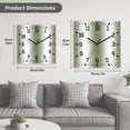 thumbnail image 5 of Sage Green White Ombre Wooden Wall Clock Silent Non Ticking, Abstract Art Modern Green Gradient Square Wall Clocks Battery Operated, Decor Clock for Home Office, Living Room, Kitchen, 12 Inch, 5 of 9