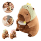 thumbnail image 4 of Peluche De Capibara Dinosaurio Belug,  Café verde, 4 of 5