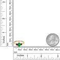 thumbnail image 6 of Gem Stone King 18K Yellow Gold Plated Silver Green Nano Emerald and Red Rhodolite Garnet Engagement Ring for Women | 1.04 Cttw | Oval 7X5MM | Gemstone May Birthstone | Size 7, 6 of 6