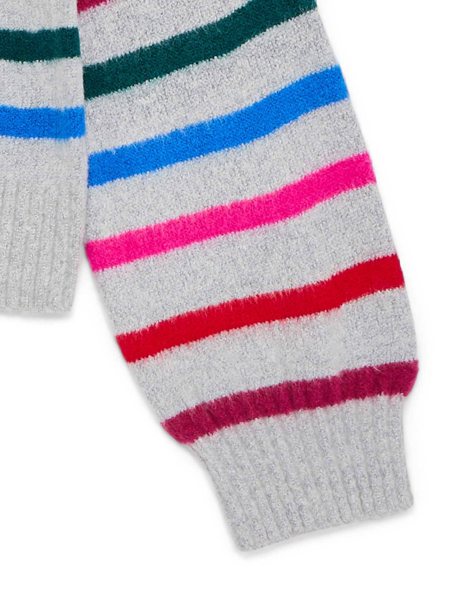 Wonder Nation Girls Holiday Fair Isle Sweater, Sizes 4-18 & Plus
