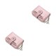 thumbnail image 1 of Qarigey Cartera de cuero PU dividida para mujer, monedero de gran capacidad con cremallera, monedero, tarjetero, bolso de mano, bolsillo con Rosa 2piezas, 1 of 1