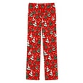 thumbnail image 4 of Men's Pajama Pants Comfy Lightweight Plaid Drawstring Pajama Lounge Sleep Pants with Pockets Mens Baggy Sweatpants Wide Leg, 4 of 4