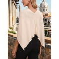 thumbnail image 5 of Women'S Poncho Sweater Slimming Fit Cropped Versatile Shawl Soft Knit Wraps Cowl Neck Short Tops  One Size, 5 of 8
