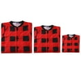 thumbnail image 4 of INSPIRAR CHIC Mono de Navidad Ropa de descanso de manga larga Conjuntos de pijama familiares de cuadros L Mujer Rojo, 4 of 6