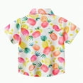 thumbnail image 5 of Xudanell Boys Shirts Floral Gentle Tops Cartoon Blouse Boys Button Down Shirt Short Sleeve for Hawaii Beach Yellow 3-4 Years, 5 of 7
