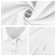 thumbnail image 5 of Domuza Polo Shirts for Men Cotton Short Sleeve T-Shirts 3 Buttons Classic Fit Casual Lightweight Breathable Golf Shirts White S, 5 of 8