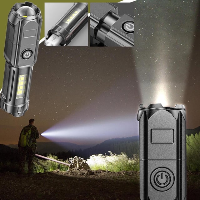 Feltree Rechargeable LED Flashlight 5000 High Lumens, Outdoor Camping Flashlight for Camping and Emergencies